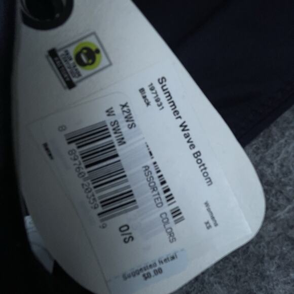 Prana Swimsuit Bikini Bottom Womens Extra Small Summer Wave Black Solid - Picture 8 of 9